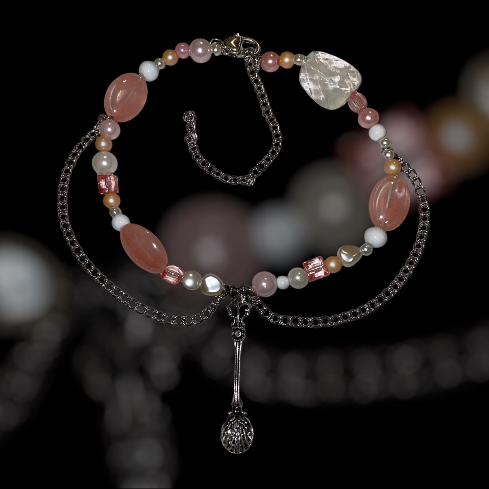 Pink Spoon Necklace